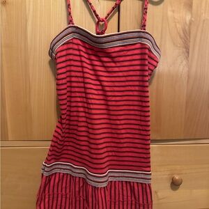 Free People Red and Black Striped Dress